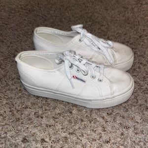 White Superga Platform 2790